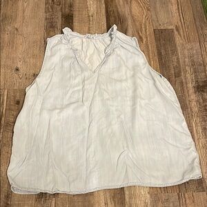 Light Blue Sleeveless Women's Top